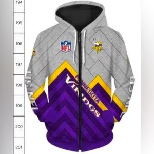 Minnesota Vikings full zip hoodie NWT